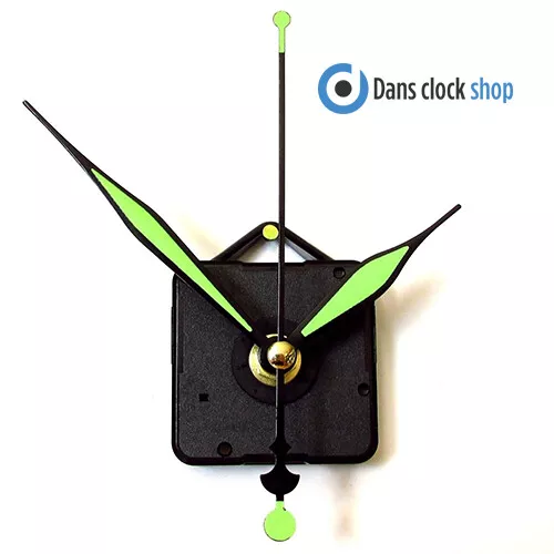 New Quartz Clock Movement Mechanism Motor & 90mm Luminous Metal Hands - fittings