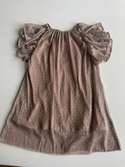 Girls Next Pink Rose Gold Party Dress Age 7