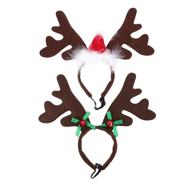 2 Pcs Kopfbedeckung Für Haustiere Weihnachtsschmuck Weihnachten Blütenkopf