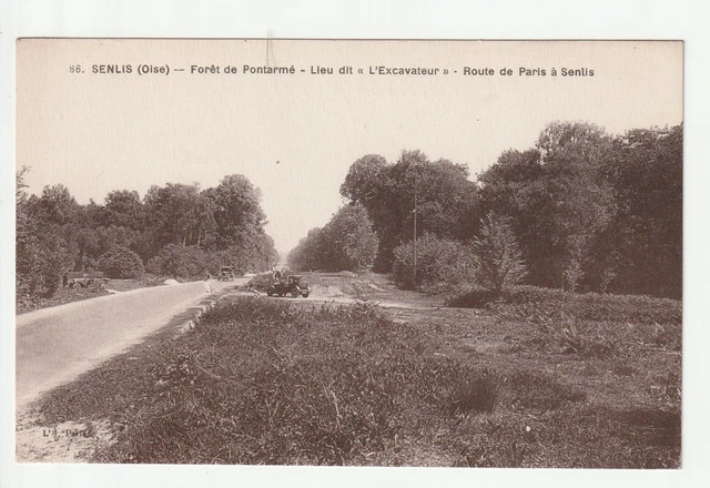 SENLIS - Oise - CPA 60 - Voitures en foret de Pontarmé lieu dit l' Excavateur