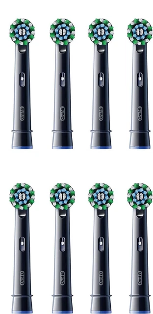Oral-B CrossAction Teste Spazzolino Elettrico Nero - Confezione da 9
