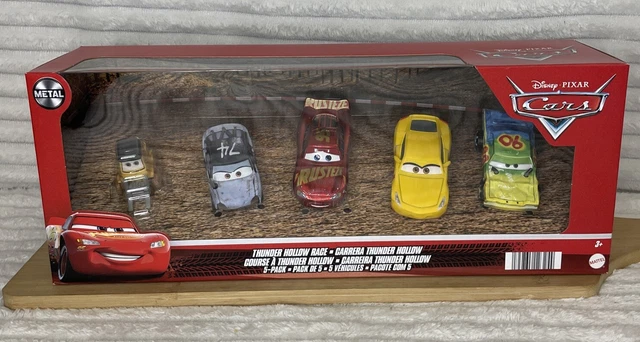 DISNEY CARS THUNDER HOLLOW RACE SET OF 5 CARS INCLUDING RARE AIRBORNE *New*