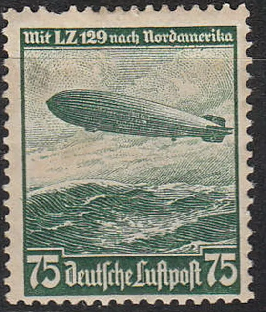 Stamp Germany Mi 607 Sc C58 1936 3rd Reich Airmail Hindenburg Zeppelin MNH