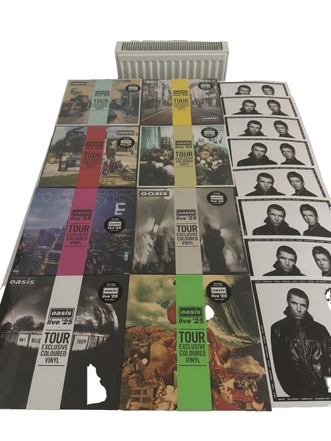 OASIS LIVE 25 Tour Exclusive Coloured Vinyl Full Set 8 LPs New