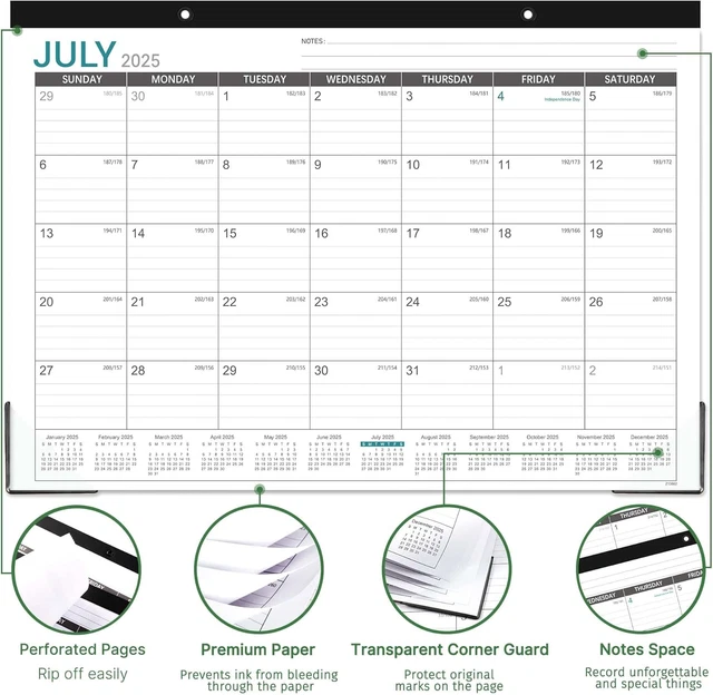 20252026 DESK CALENDAR Desk Calendar 20252026, 17"X12" Desktop