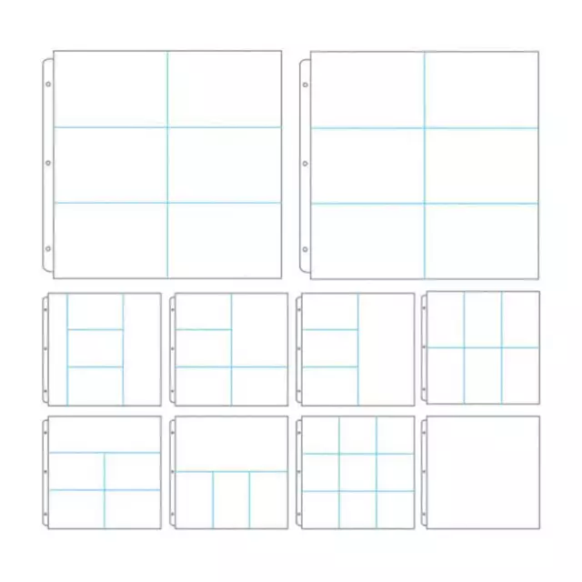 Couture Creations Album Refills - ASSORTED DIVIDERS 12x12 (10pc, No Paper Insert