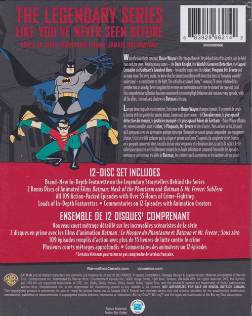 BATMAN COMPLETE ANIMATED SERIES BLURAY BOX SET with Mark Hamill & Kevin ...