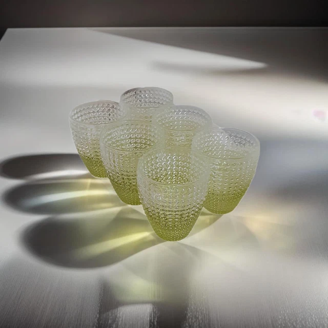 Lot De 6 Verres Tumbler Eric Lindgren – Verre Soufflé Multicolore – Signé