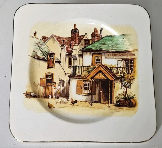 Vintage Lancaster Sandland Four Ways Inn Display Ceramic Plate