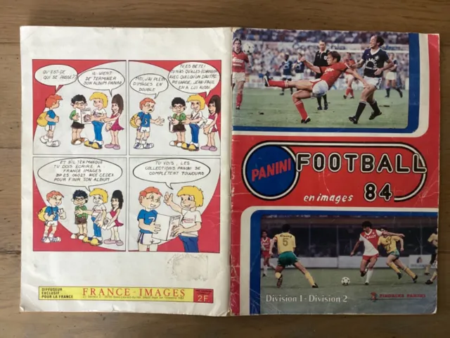 Album Panini Football 84 en images - France Division 1 et 2 complet.