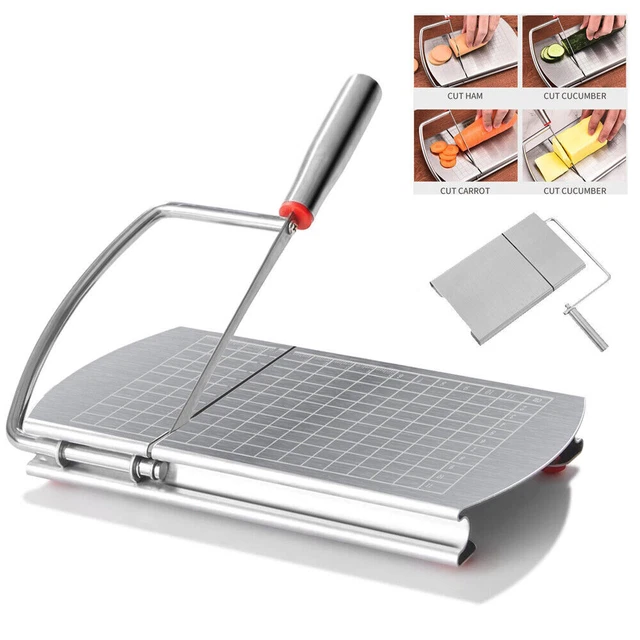 BUTTER WIRE SLICER Stainless Butter Cutter Cheese Cutting Kitchen To~QV