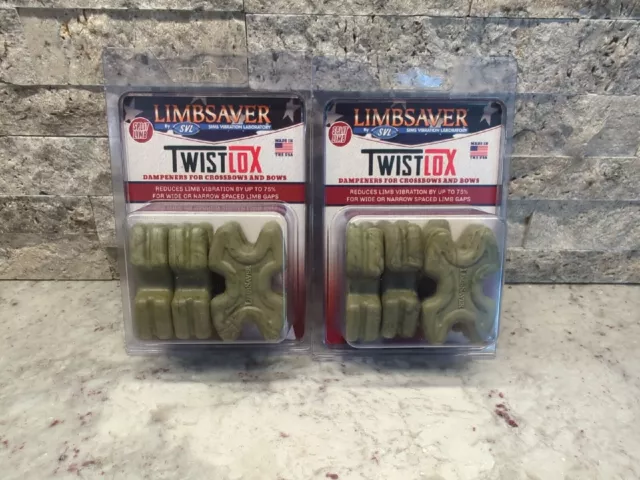 2 Pack-Limbsaver Twistlox Dampeners For Crossbow And Bow Camp Split Limb Archery
