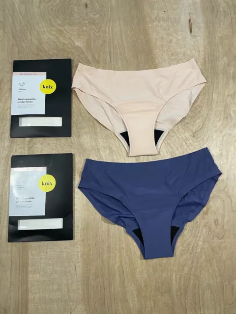 Knix Women's Super Absorbency Leakproof Bikini Lot Of 2 Underwear Sz S 