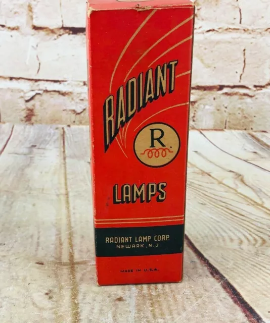 Vtg radiant lamp box w used bulb projector film collectible