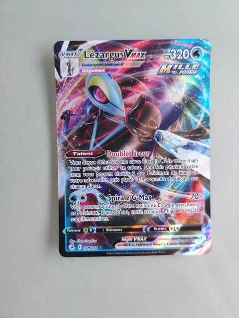 CARTE POKÉMON FRANÇAISE - Lézargus VMAX 079/264 - EB8 Poing de Fusion EUR 7,99 - FR