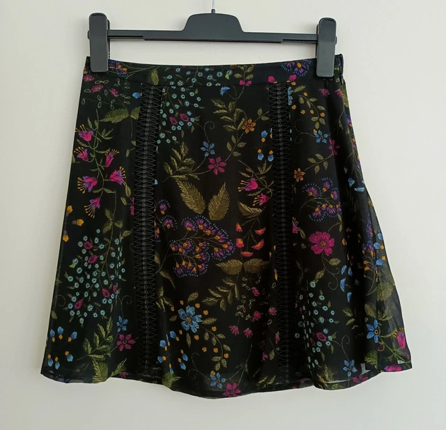 Jupe Courte Violet à Volants- Taille 36/38- Camaieu - Vêtements