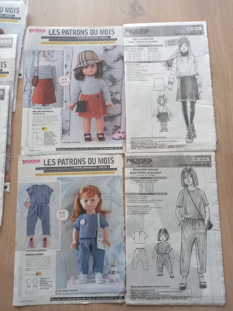 Patron De Vêtements Pour Poupée - Modes Et Travaux Décembre 2023, Complet Et Non Découpé - Occasion