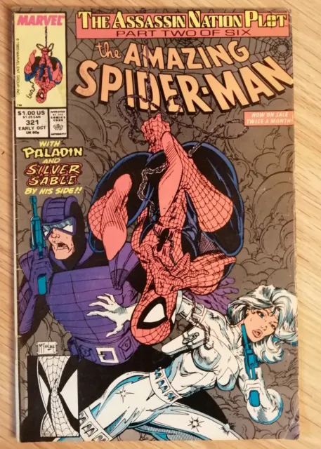 The Amazing Spider-Man 321 Todd Mac Farlane First Print Marvel Comics Vo Oct 89