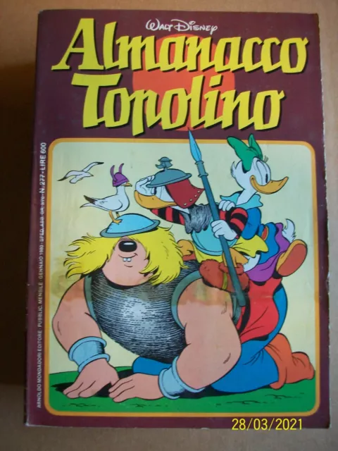 Almanacco Topolino = N° 277 = Gennaio 1980 = Walt Disney = Albi D'oro= Mondadori