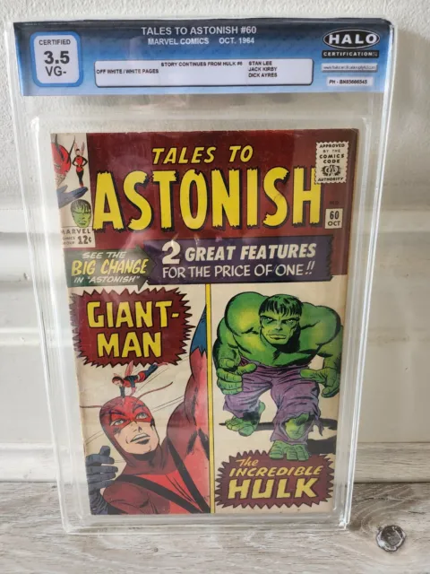 Tales to Astonish #60 Marvel Comics 10/64 Halo 3.5 VG- Continues from hulk 6