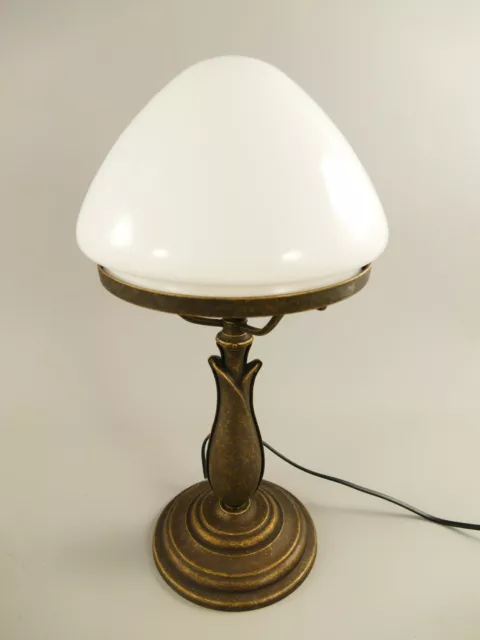 Tischlampe Pilz Lampe Jugendstil Antik Bankerlampe Schreibtischlampe Messing