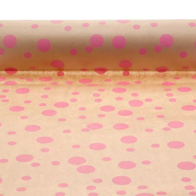 Kraft Paper Hot Pink Dot Pattern 1m - 100 Meter 50 cm Wide Gift Wrapping Crafts