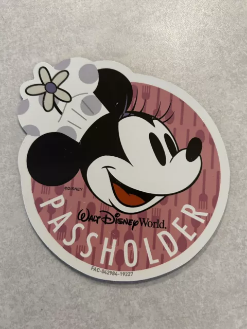 Chef Minnie Mouse AP Magnet Authentic Epcot Food Wine Disney Annual Passholder