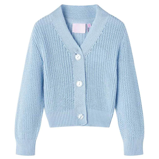 Cardigan da Bambina Lavorato a Mano Blu 92 vidaXL