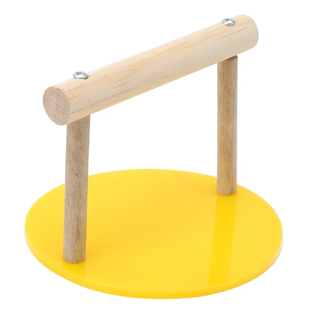 Vogel Holz Barsch Standrahmen Stand Pole Kunststoff Basis Papagei Kauen Biti Rop