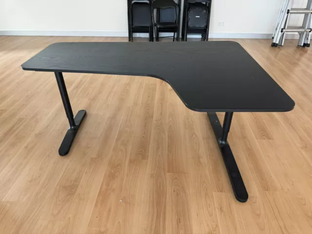 Bulk Lot 18 IKEA Bekant L Shape Desks Dark Colour Adjustable - End Of Lease Sale