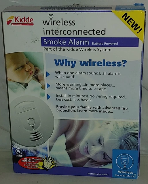 KIDDE BATTERY OPERATED Smoke Detector w/ Ionization Sensor WireFree RF