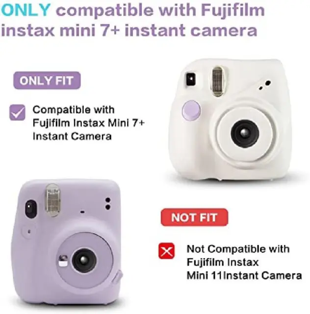 Crystal Camera Case Protective Case for Fujifilm Instax Mini 7+ Instant Camera 5