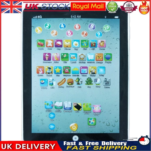 Learning Machine Tablet English Educational Toy for Toddlers Kids (Black)