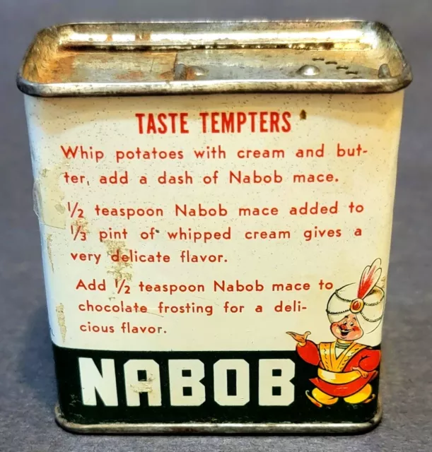 Vintage Nabob Pure Mace Spice Tin (Empty) 2