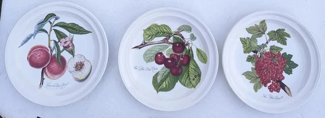 Pomona Portmeirion Luncheon Plates Set Of 3 England 8+ Inch Diameter  sep23