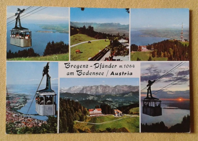 Alte AK-Bregenz-Pfänder-Seilbahn-Bodensee-ungelaufen-60er Jahre?