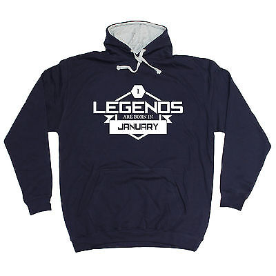 Legends Are Born In January HOODIE Starsign Top Month Joke Gift birthday funny