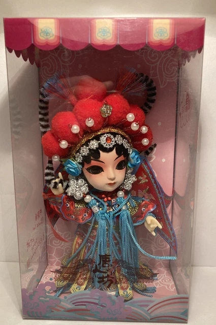 Chinese Beijing Peking Opera Characters Silk Dolls Folk Features Handmade Crafts