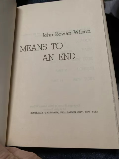 Means to an End by John Rowan Wilson, 1959 Doubleday Book Club Edition 3