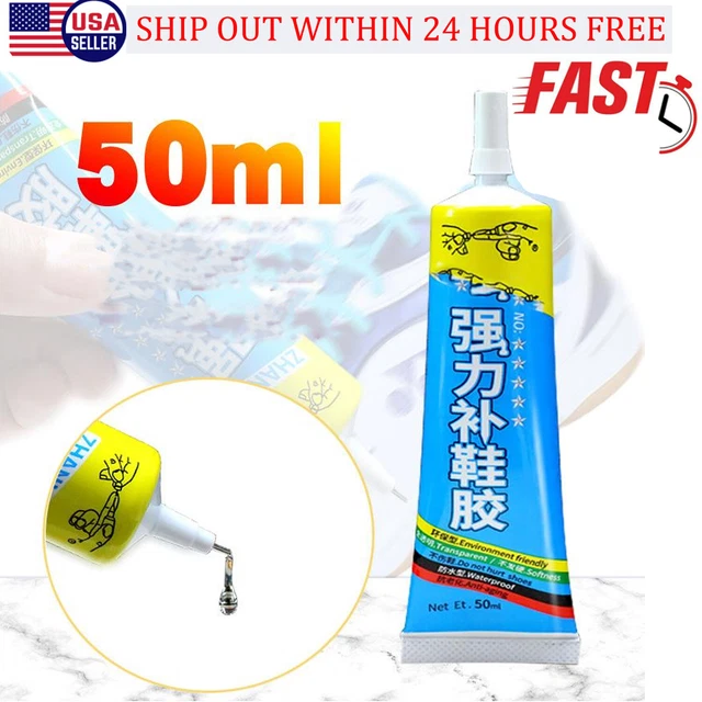 50ML Repair Shoes Glue Adhesive Clear For Leather Vinyl Rubber Cork Canvas Bag