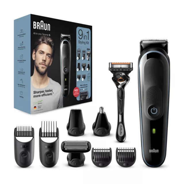 BRAUN Multi-Grooming-Kit 5 MGK5380 9-in-1-Barttrimmer Haarschneidemaschine