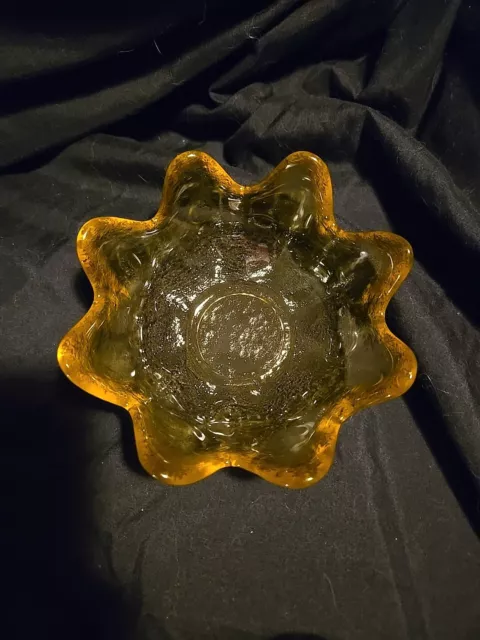 Set Of 2 Vintage Blenko Art Glass Sm. Lotus Bowl