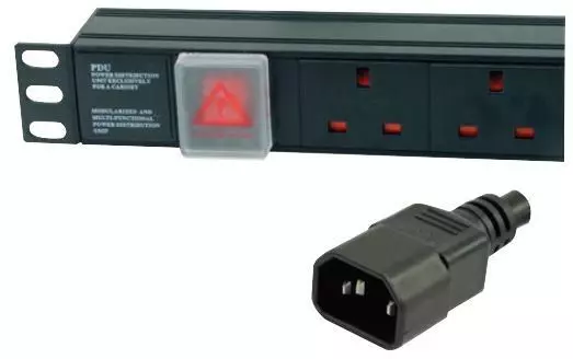 6 Weg 10A Haupt Steckdosen Auf IEC C14 Stecker Horizontale Pdu - PDU 6WS H UK