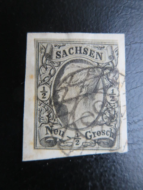 Sachsen 1855 Mi-Nr 8 gestempelt Briefstück