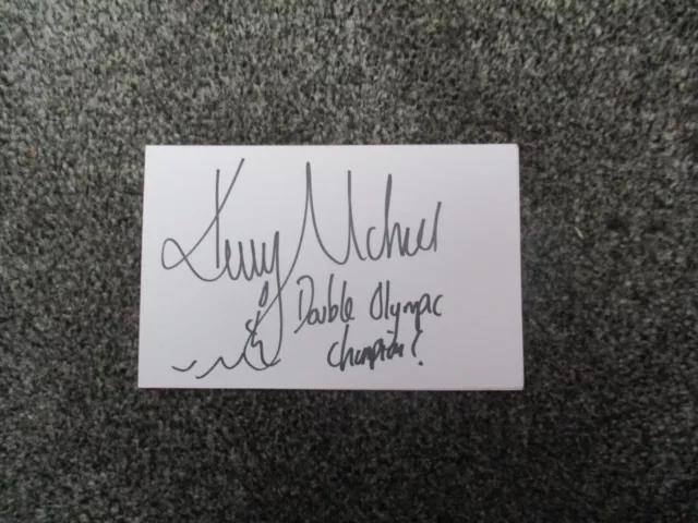 Dame Kelly Holmes DBE (Double Olympic Champion) hand signed autograph card