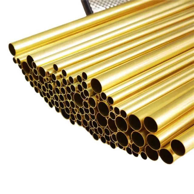 8-25Pcs Brass Tube 0.4mm Wall Thickness 3-12mm OD 300mm Length Yellow copper
