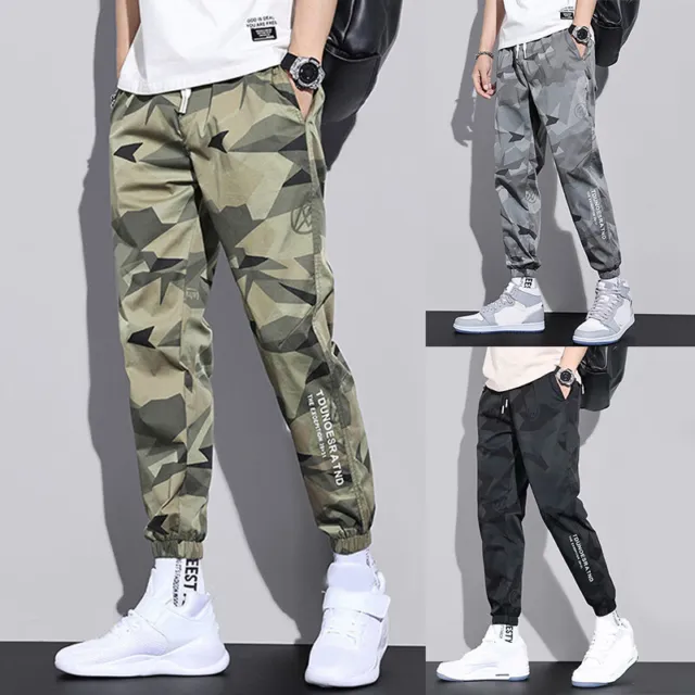 Mens Streetwear Jogger Cargo Casual Pants Sweatpants Combat Sport Urban Trousers