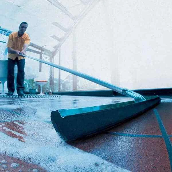 18 in. L Straight Blade Moss Rubber Floor Squeegee Tapered