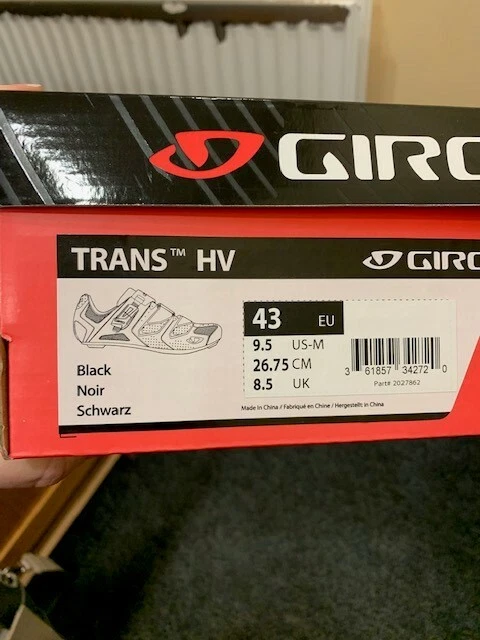 Giro Trans HV schwarze Straßenradschuhe Größe EU43 BRANDNEU IN VERPACKUNG 2