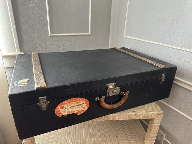 Louis Vuitton Black Car Motoring Trunk Antique Luggage